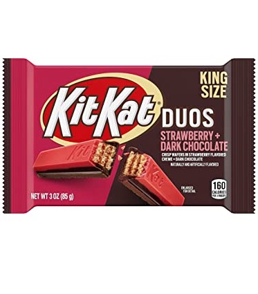 Kit Kat Duos Strawberry + Dark Chocolate King Size Bar (3 oz.)