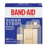Band-Aid Sheer Strips Assorted Sizes (80 count)