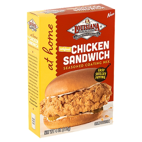 Louisiana Fish Fry Products Original Chicken Sandwich Seasoned Coating Mix (4 oz. box)