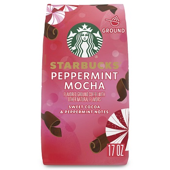 Starbucks Peppermint Mocha Flavored Ground Coffee (17 oz. Bag)