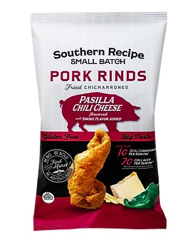 Southern Recipe Small Batch Pasilla Chili Cheese Pork Rinds (4 oz.)