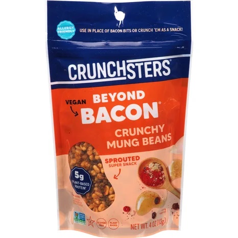 Crunchsters Beyond Bacon Crunchy Mung Beans (4 oz. pouch)