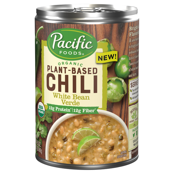 Pacific Foods Organic Plant-Based White Bean Verde Chili (16.5 oz. can)
