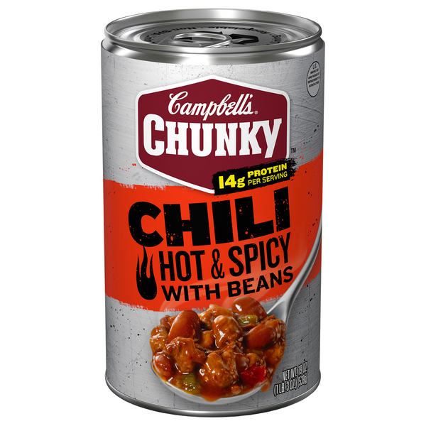 Campbell's Chunky Chili Hot & Spicy w/ Beans (16.5 oz. can)