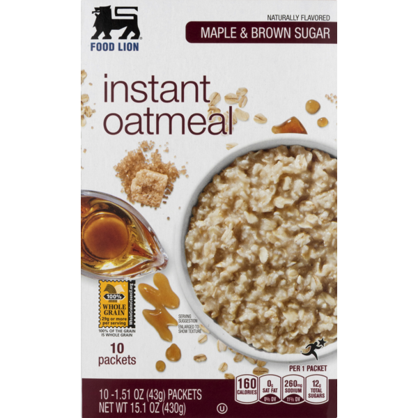 Any Brand of Maple Brown Sugar Instant Oatmeal (10 count)