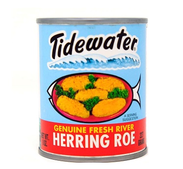 Tidewater Genuine Fresh River Herring Roe (8 oz. can)