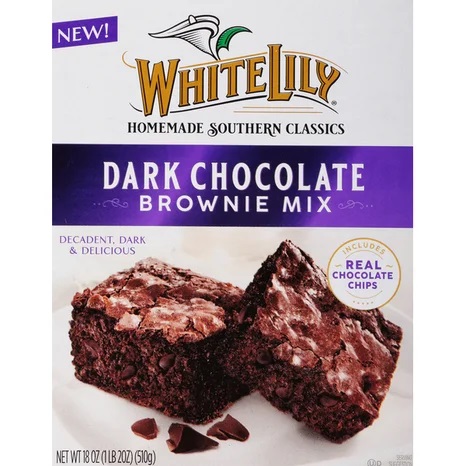 White Lily Dark Chocolate Brownie Mix (18 oz. box)