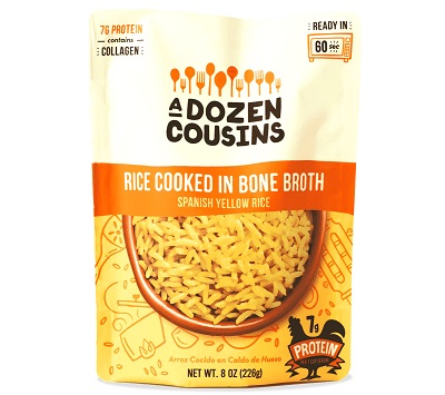 A Dozen Cousins Spanish Yellow Rice Cooked in Bone Broth (8 oz. pouch)