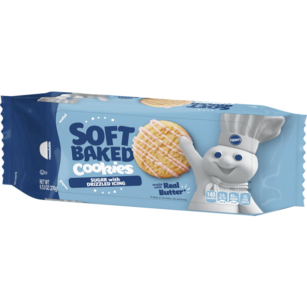 Pillsbury Soft Baked Sugar Cookies with Drizzled Icing (9.53 oz.)