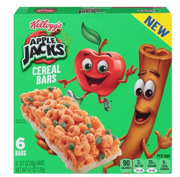 Kellogg's Apple Jacks Cereal Bars (6 count box)