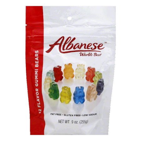 Albanese World's Best 12 Flavor Gummi Bears (9 oz. peg pouch)