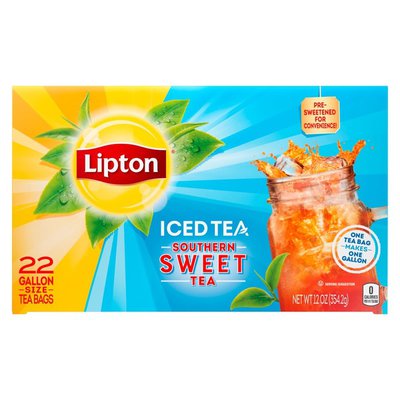 Lipton Iced Tea Southern Sweet Tea Gallon Size Tea Bags (22 count box)