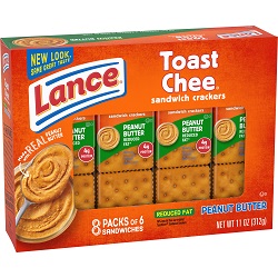 Lance Toast Chee Reduced Fat Peanut Butter Crackers (8 pack)