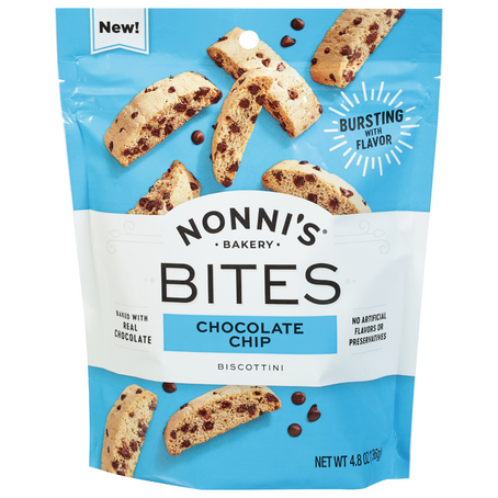 Nonni's Bites Chocolate Chip Biscottini (4.8 oz. pouch)