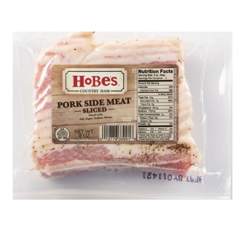 Hobe's Country Ham Pork Sidemeat Sliced (8 oz.)