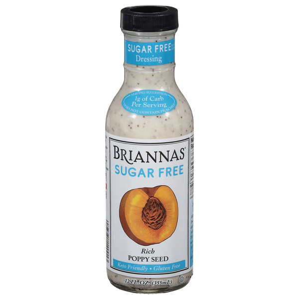 Briannas Sugar Free Rich Poppy Seed Dressing (12 oz.)