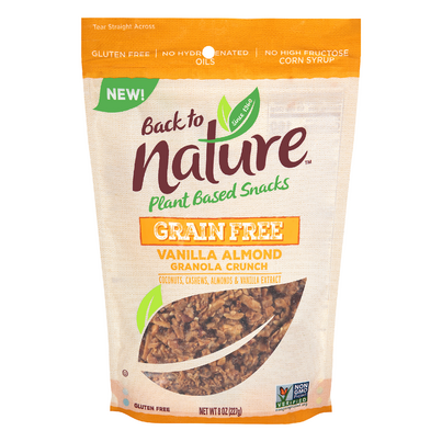 Back To Nature Grain Free Vanilla Almond Granola Crunch (8 oz. pouch)
