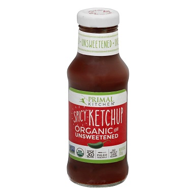 Primal Kitchen Organic & Unsweetened Spicy Ketchup (11.3 oz. glass bottle)