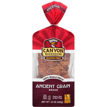 Canyon Bakehouse Gluten Free 100% Whole Grain Ancient Grain Bread (15 oz. Bag)
