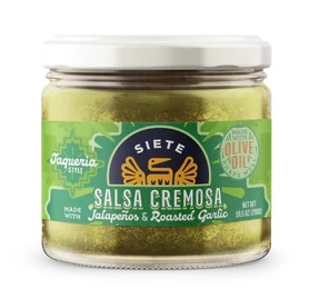 Siete Taqueria Style Salsa Cremosa Made with Jalapenos & Roasted Garlic (18.5 oz.)