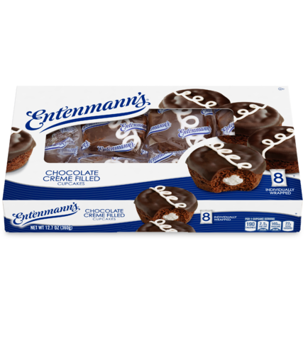 Entenmann's Chocolate Creme Filled Cupcakes (8 count/12.7 oz. box)
