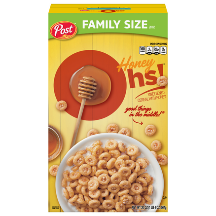 Post Honey Oh's Cereal Family Size (20 oz.)