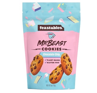 Feastables Mr Beast Plant Based Gluten Free Chocolate Chip Cookies (6 oz. pouch)