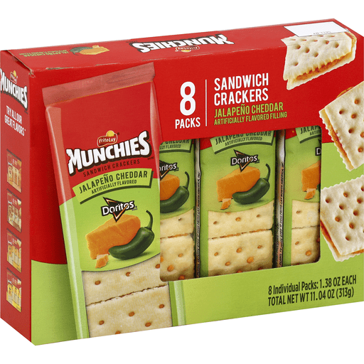 Frito-Lay Munchies Doritos Jalapeno Cheddar Sandwich Crackers (8 count pack)