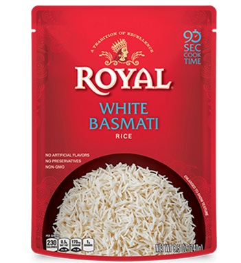Royal White Basmati Rice (8.5 oz. pouch)