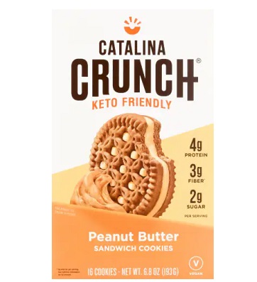 Catalina Crunch Peanut Butter Keto Sandwich Cookies (6.8 oz. Box)
