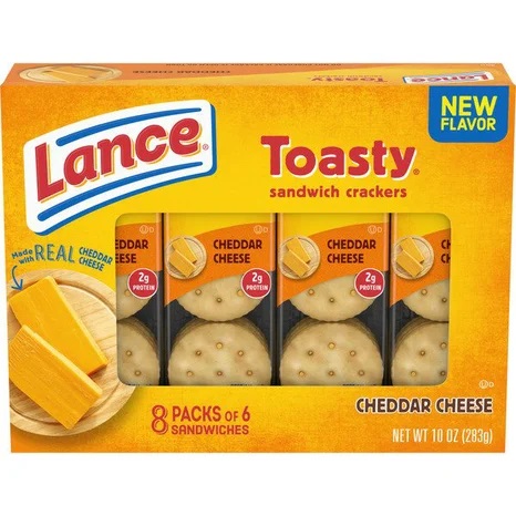 Lance Toasty Cheddar Cheese Crackers (8 pack box)