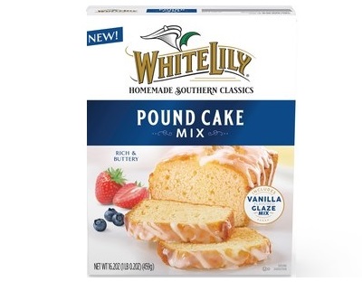 White Lily Pound Cake Mix w/ Vanilla Glaze Mix (16.2 oz. box)