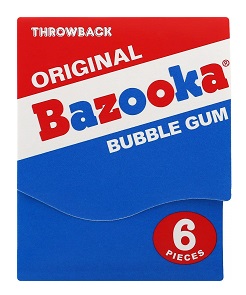 Bazooka Joe Original Bubble gum Throwback Pack (6 pieces)