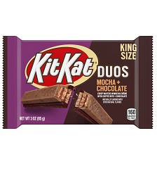 Kit Kat Duos Mocha + Chocolate w/ Coffee Bits King Size Bar (3 oz.)